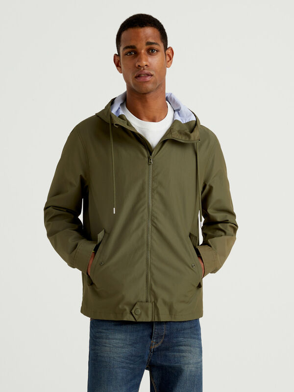 Jacket with zipper and hood Men