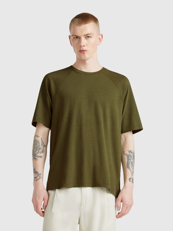 Camiseta mezcla de lino Hombre