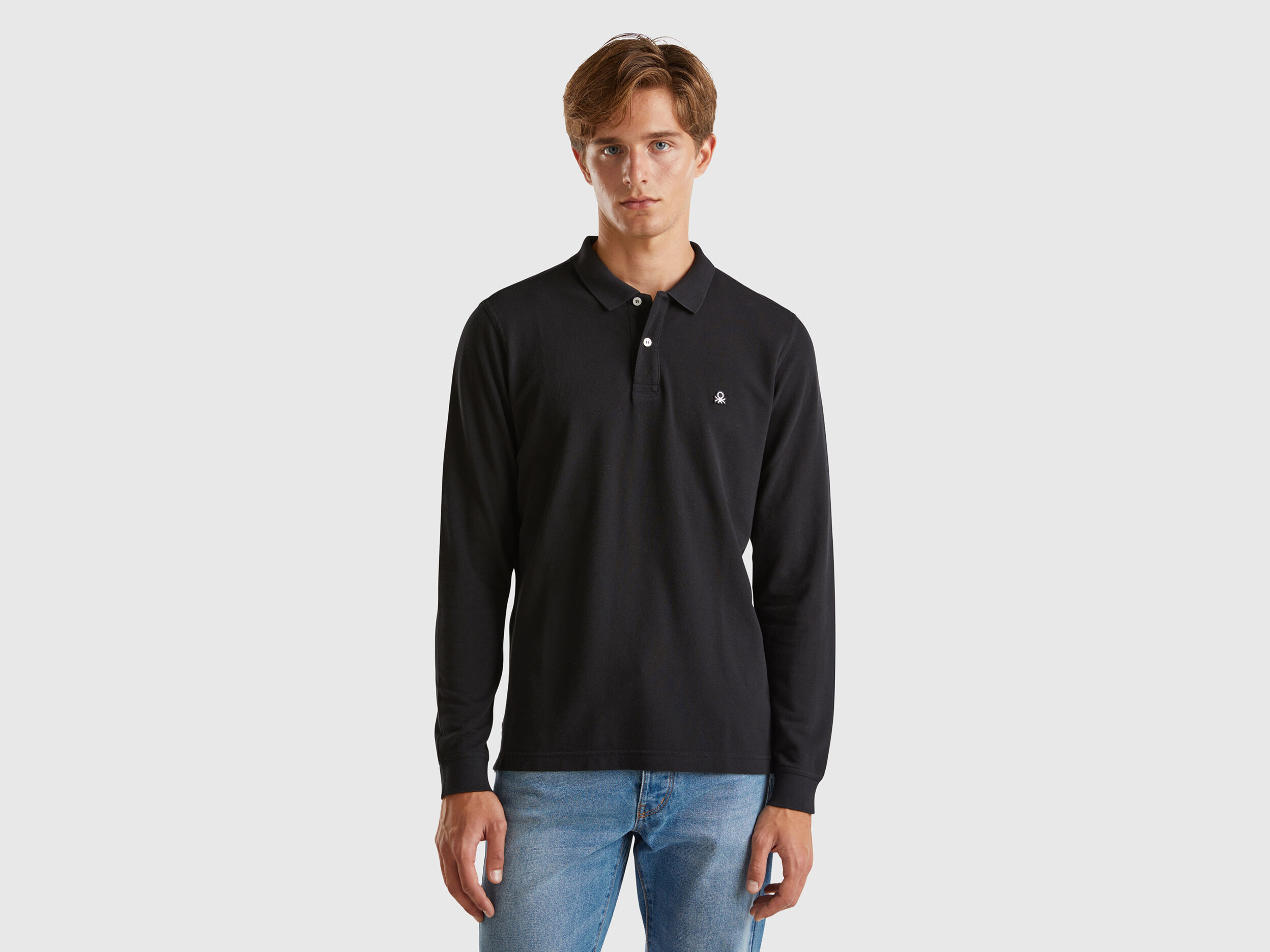 Benetton long sleeve polo shirt shop