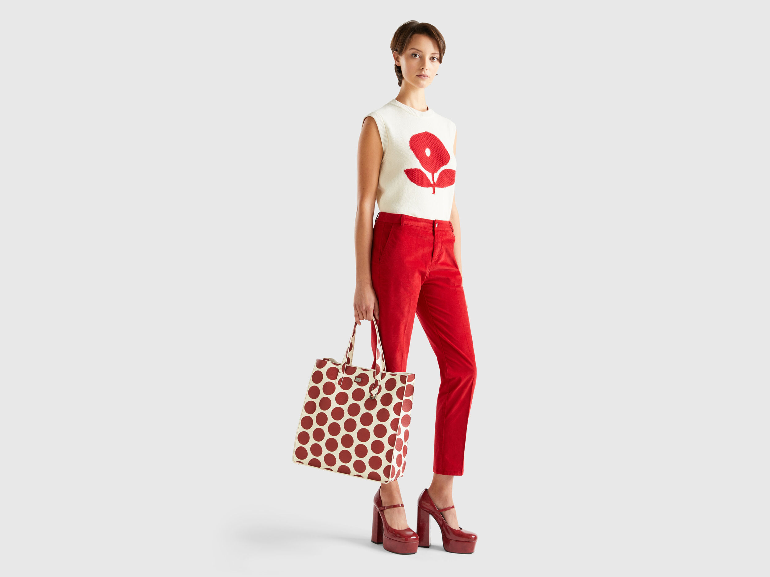 Red polka dot new arrivals bag