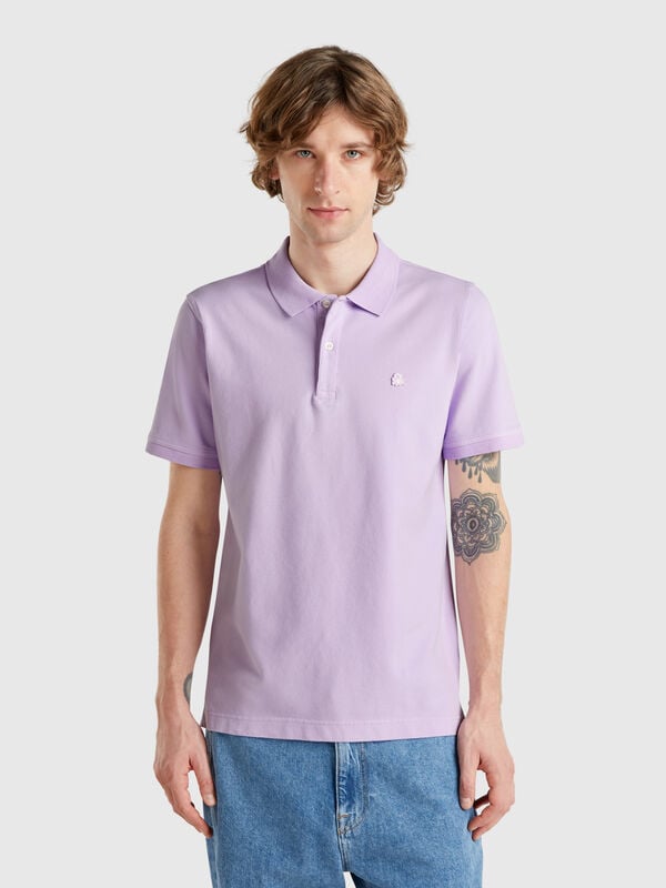 Polo lila slim fit Hombre
