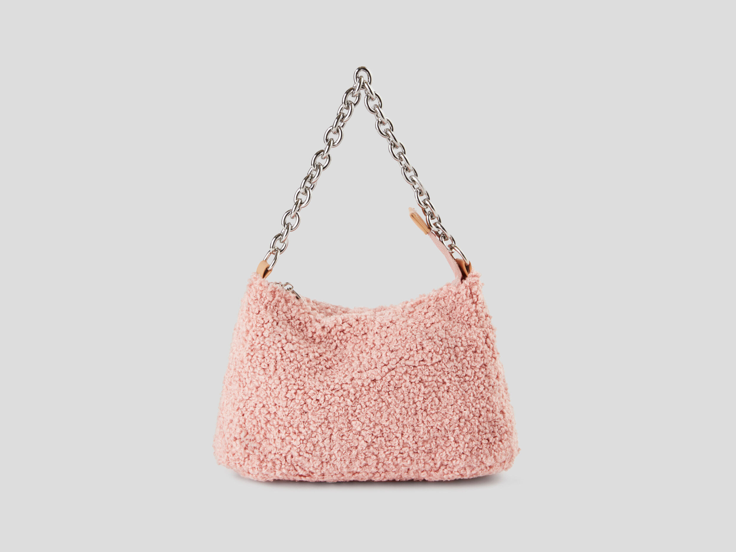 Teddy bear look handbag Pink Benetton