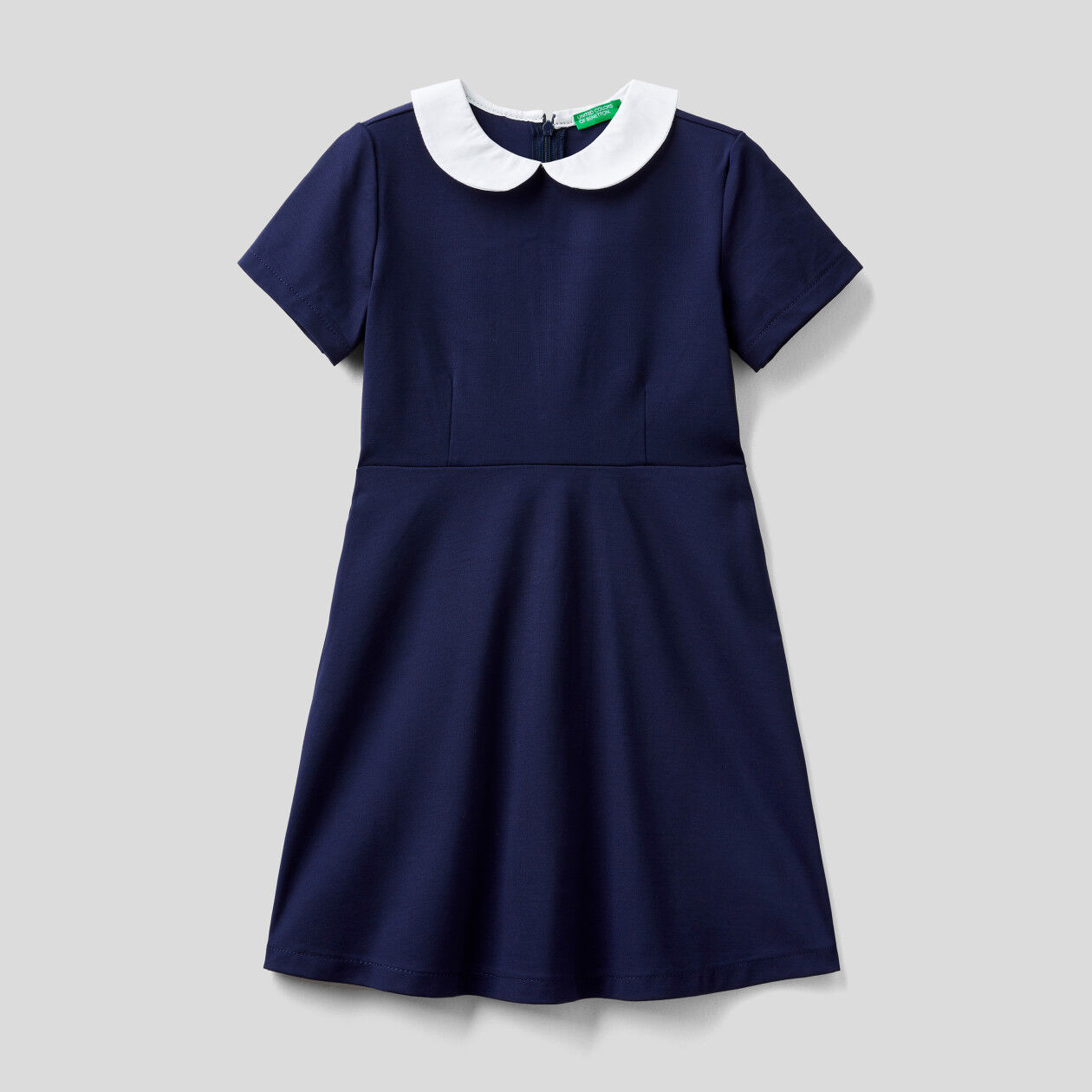 Navy dress sales with white collar