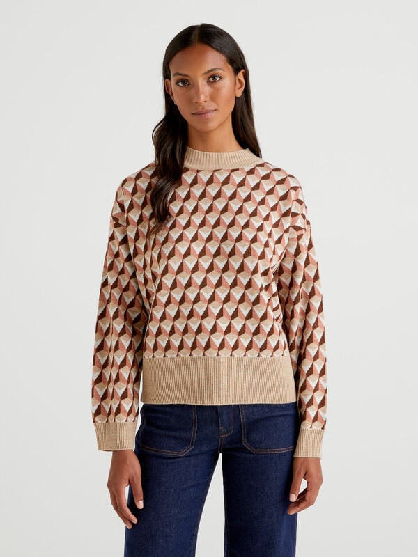 Boxy fit turtleneck sweater Women