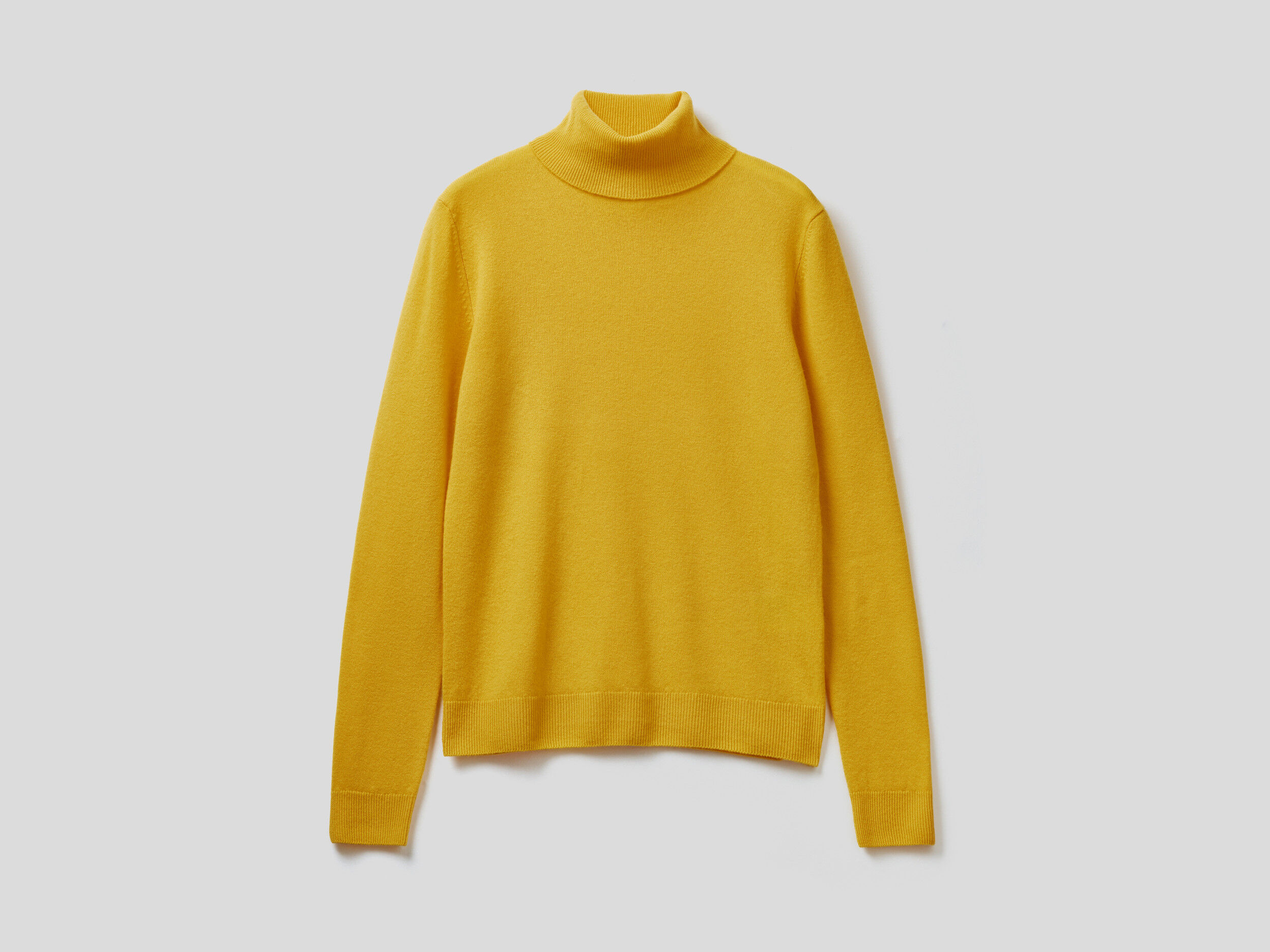 Womens mustard turtleneck top