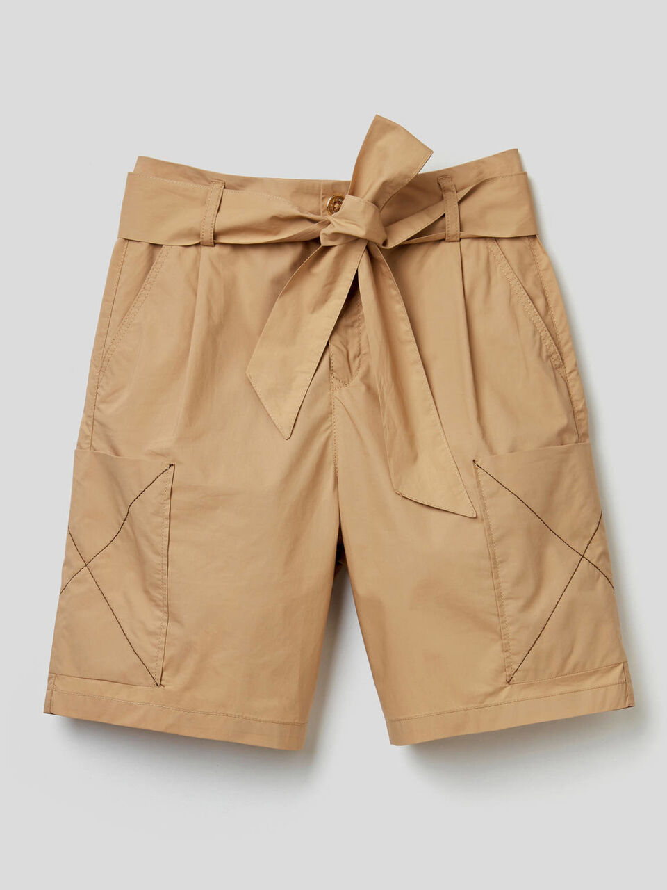 Cargo bermudas in 100% cotton image number 1