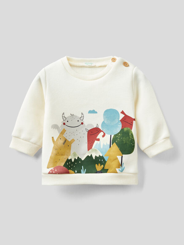 Hoodie with water-based print New Born (0-18 months)