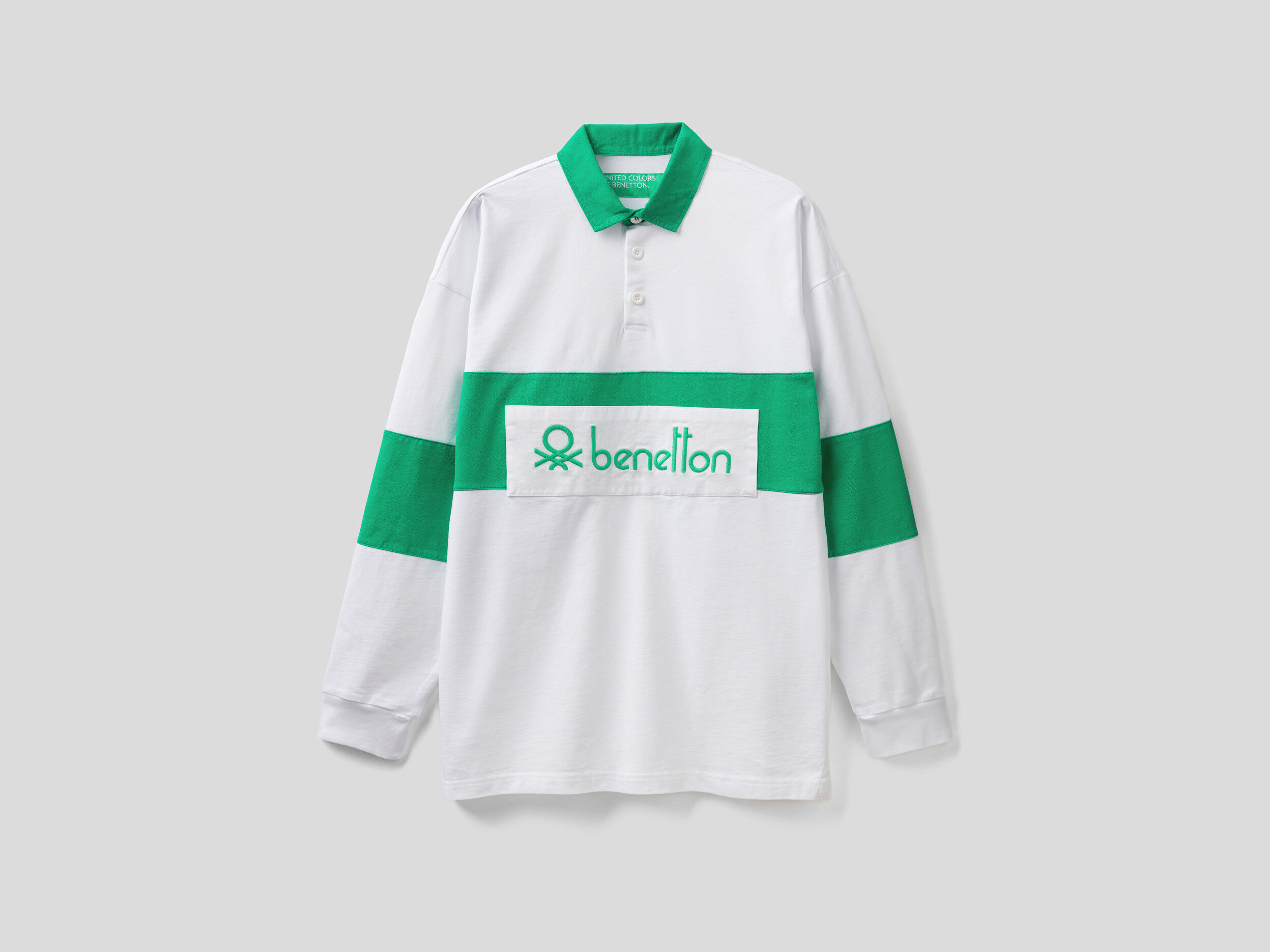 Benetton rugby deals shirt green