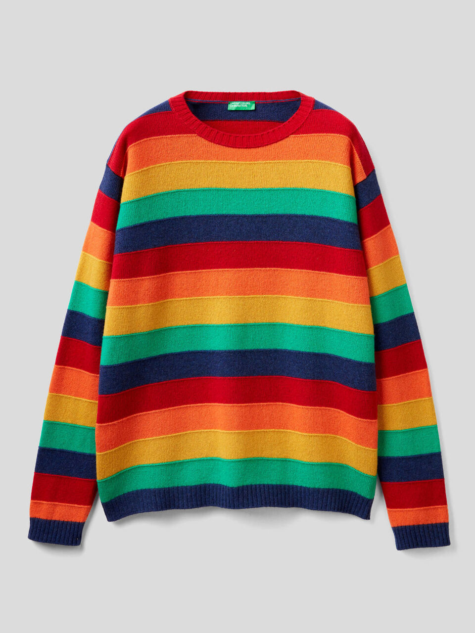 Jersey de lana mixta con rayas multicolores image number 1