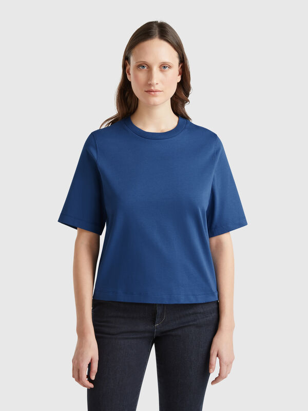 Camiseta boxy fit de 100 % algodón Mujer