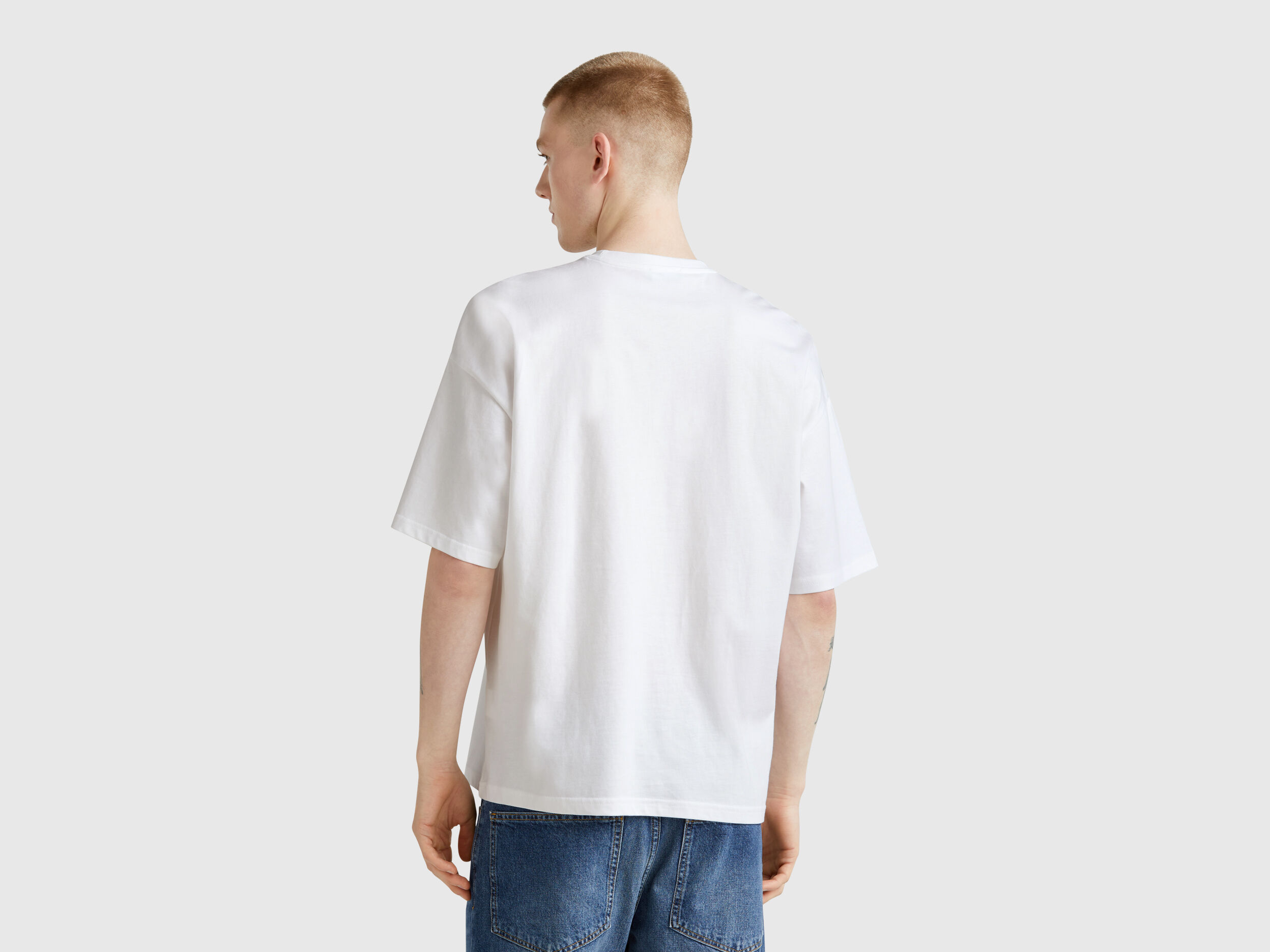 100% cotton t-shirt with ice cream print - White | Benetton