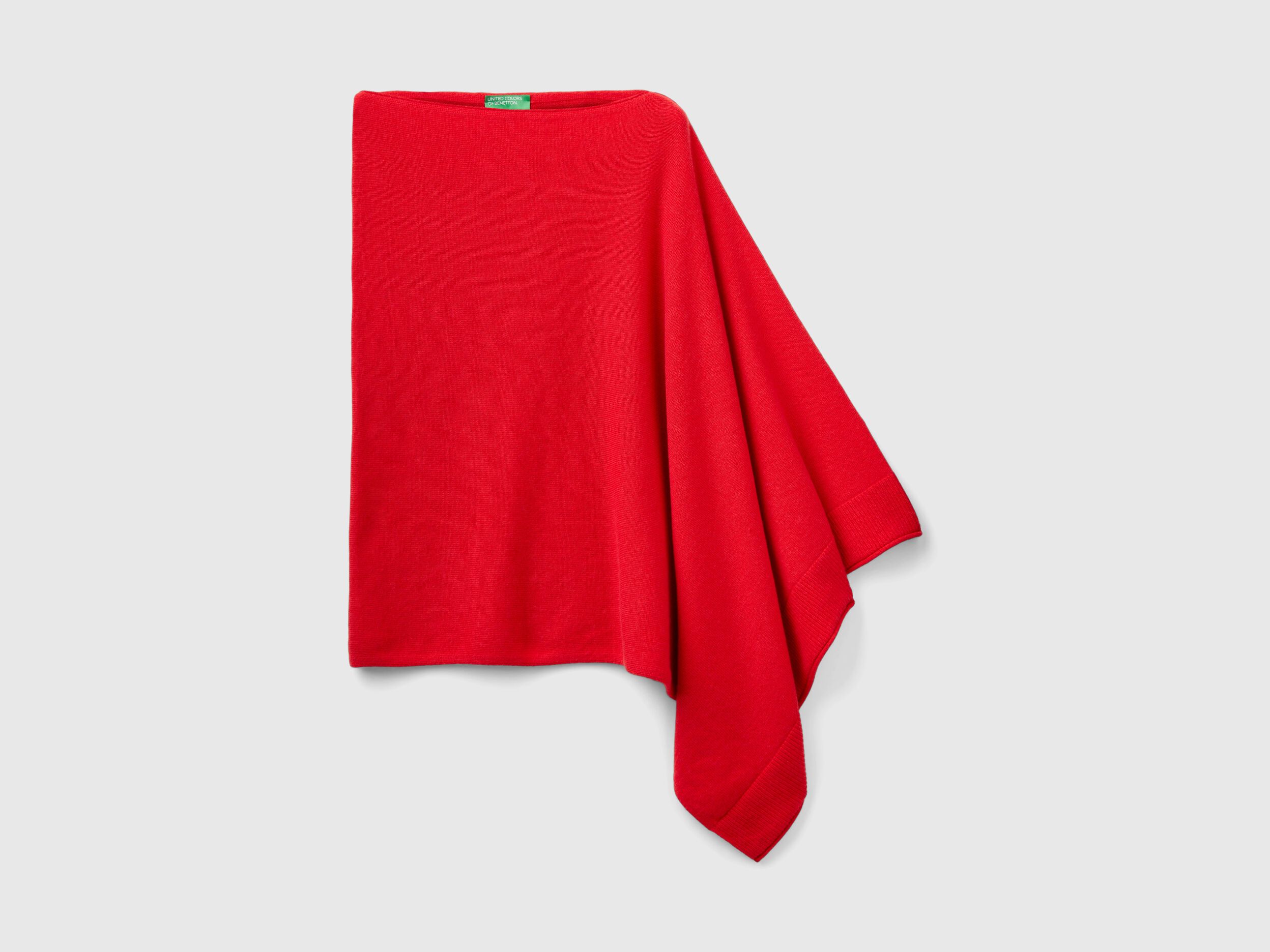 Red cashmere poncho new arrivals