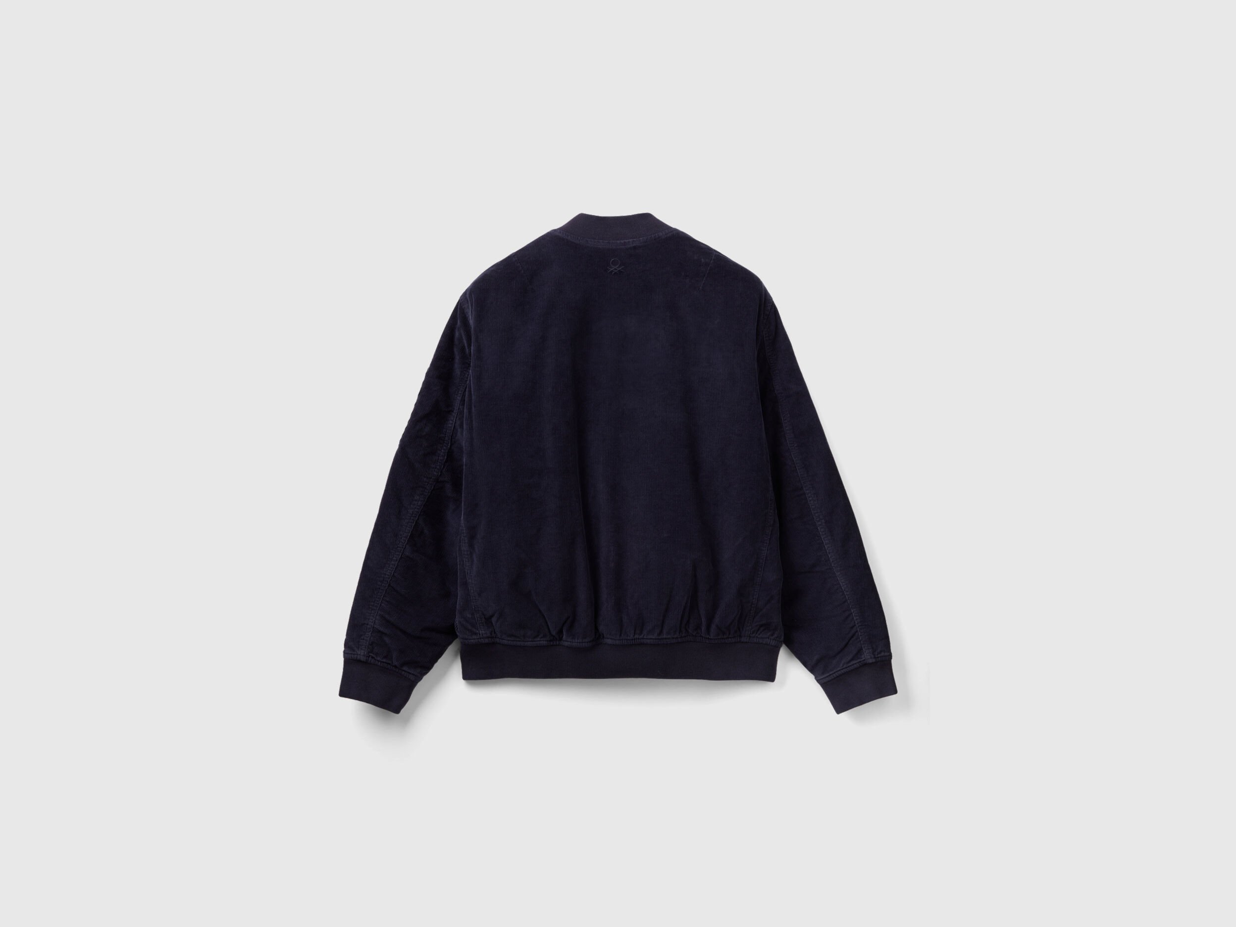 Padded velvet bomber jacket Dark Blue Benetton