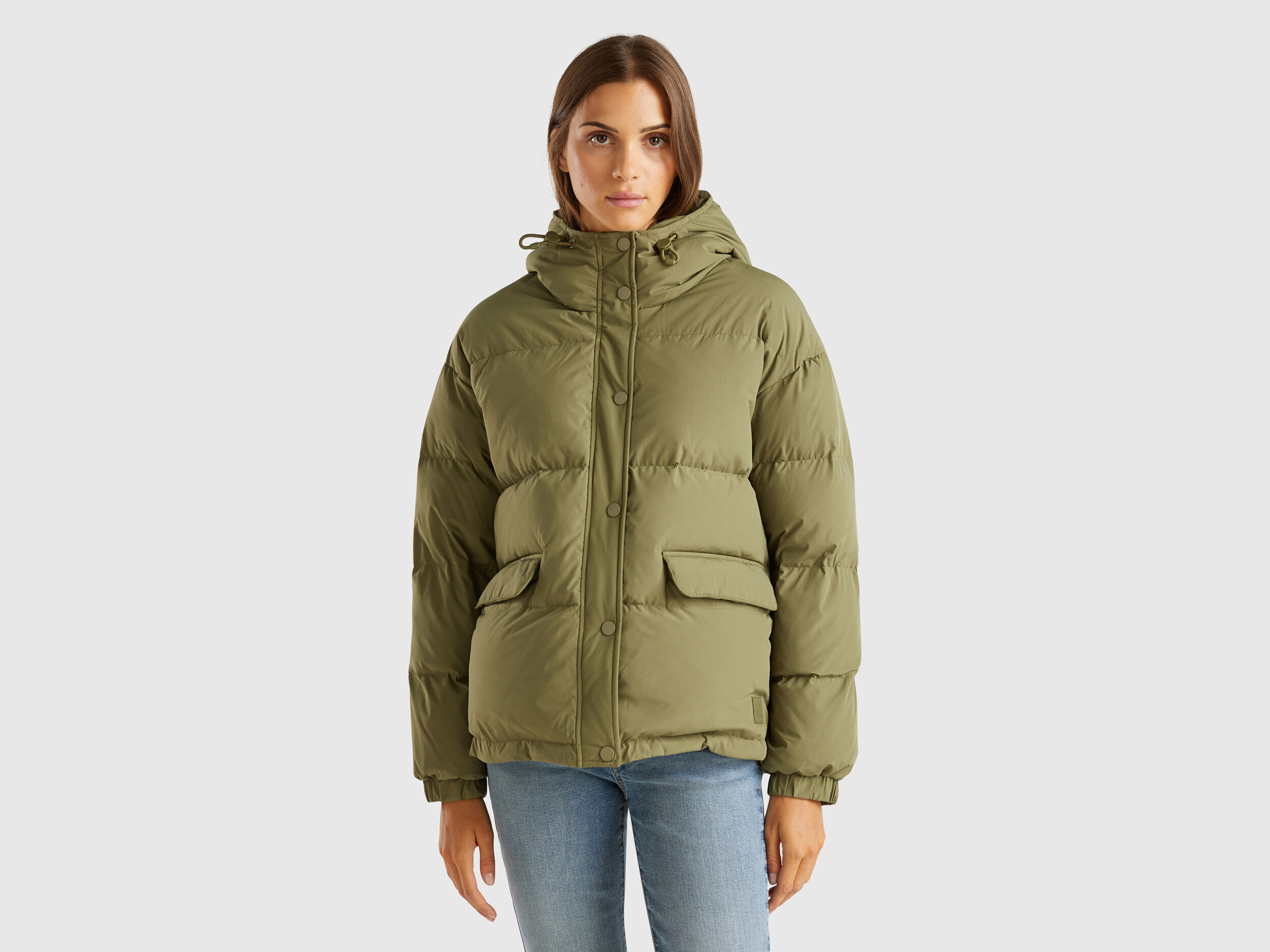 Benetton ladies puffer coats deals