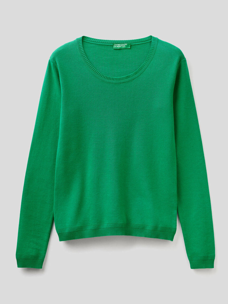 Jersey de cuello redondo de algodón puro image number null