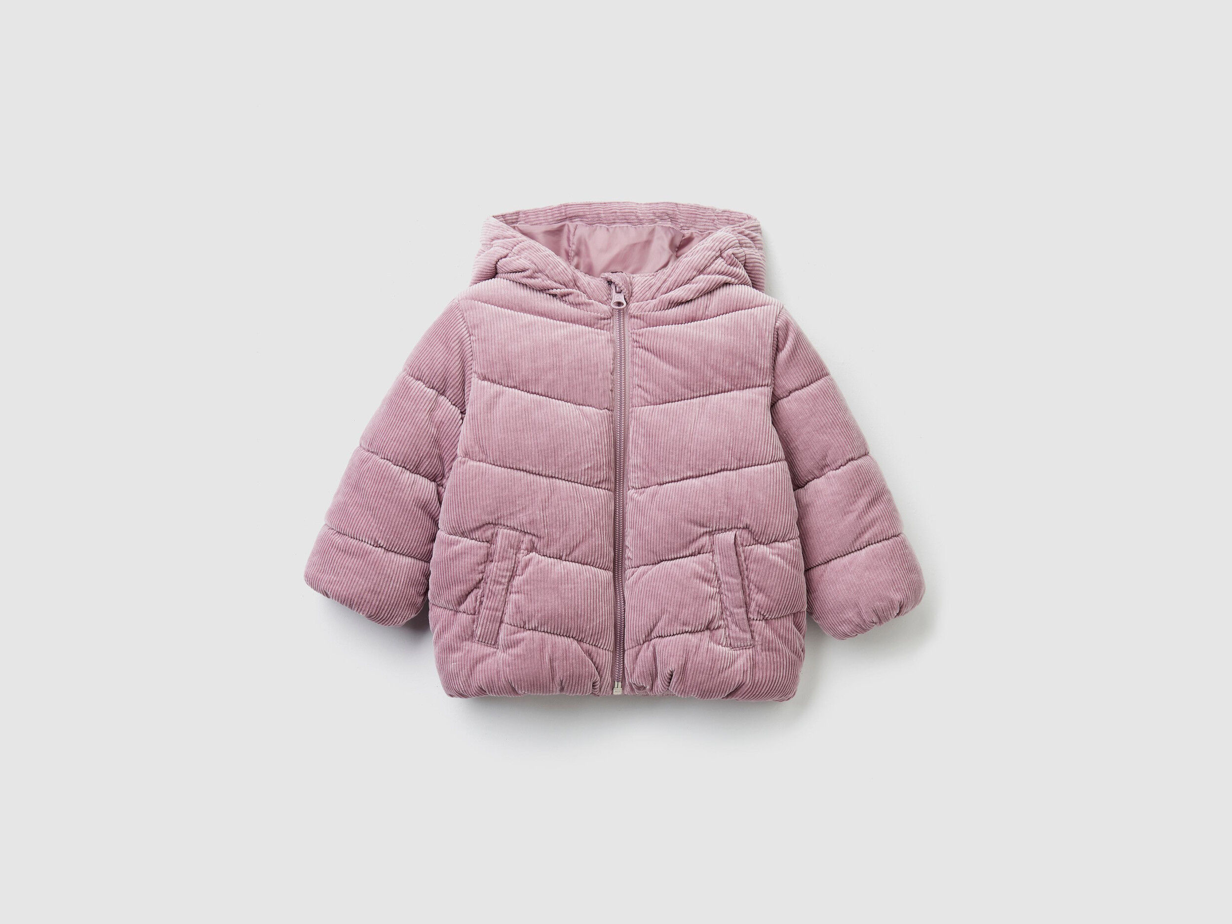 purple velvet puffer jacket