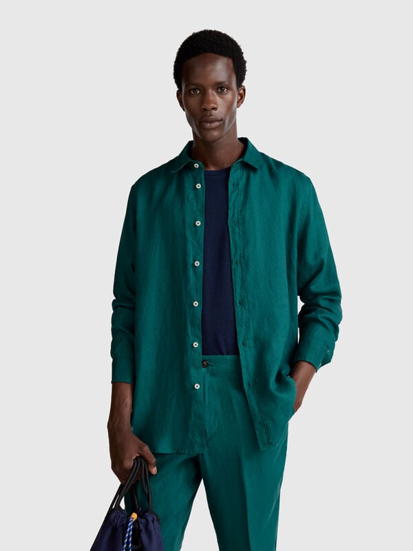 Camisa de puro lino Hombre