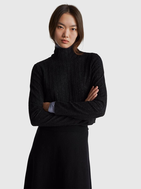 Blusa de encaje de corte entallado Blusa de encaje de corte entallado Mujer