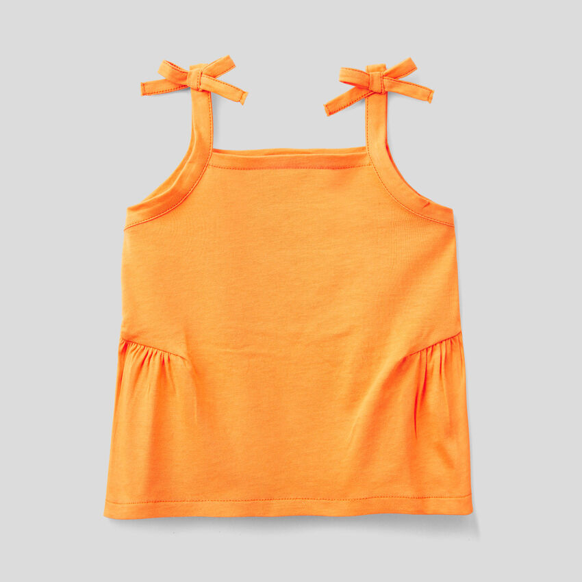 Tank top in organic cotton with bows