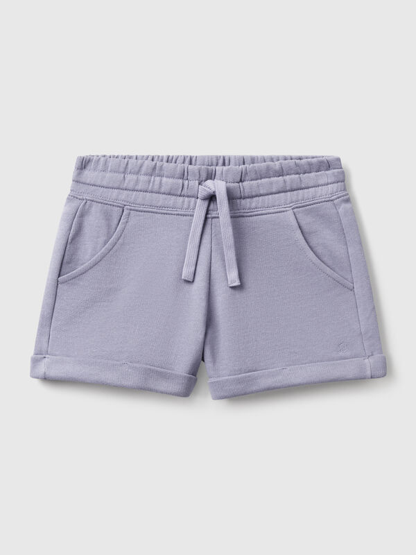 Pantalón corto polar 100% algodón. Niña