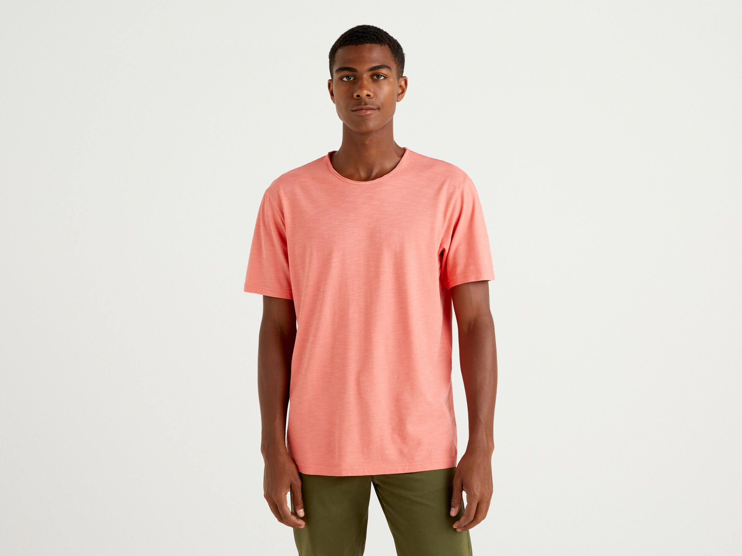 Salmon color t shirt sales