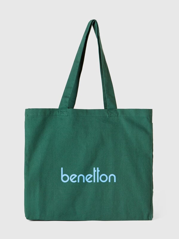 Tote bag verde militar de 100 % algodón
