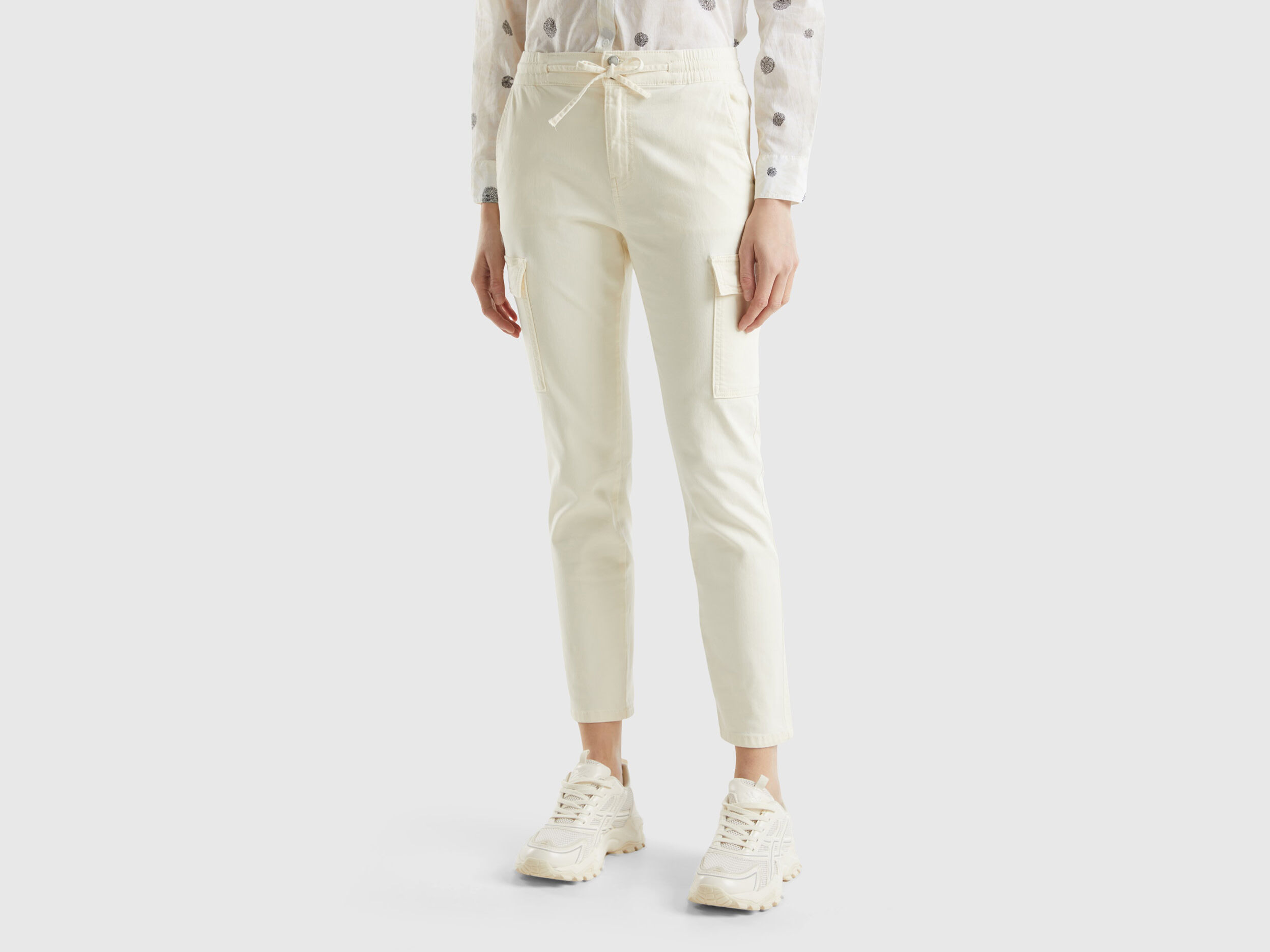 Slim fit cargo trousers womens deals