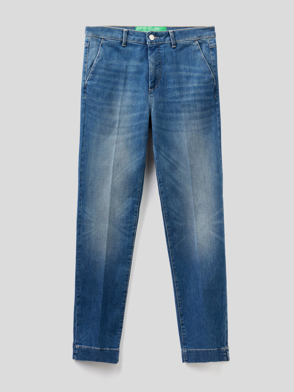 Slim fit denim chinos image number 1