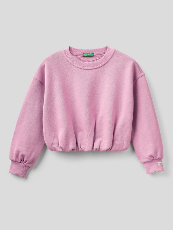 Cropped sweatshirt in organic cotton Junior Girl
