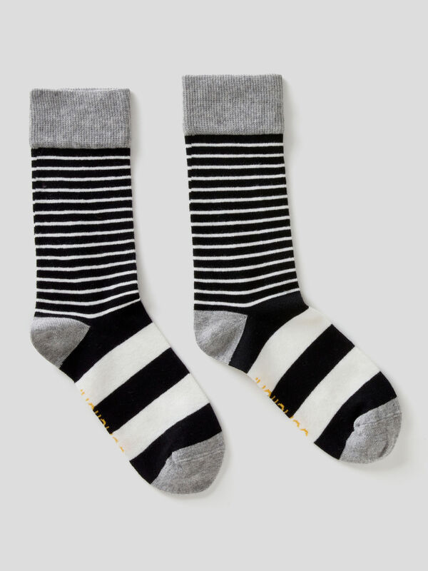 3/4 socks with jacquard pattern