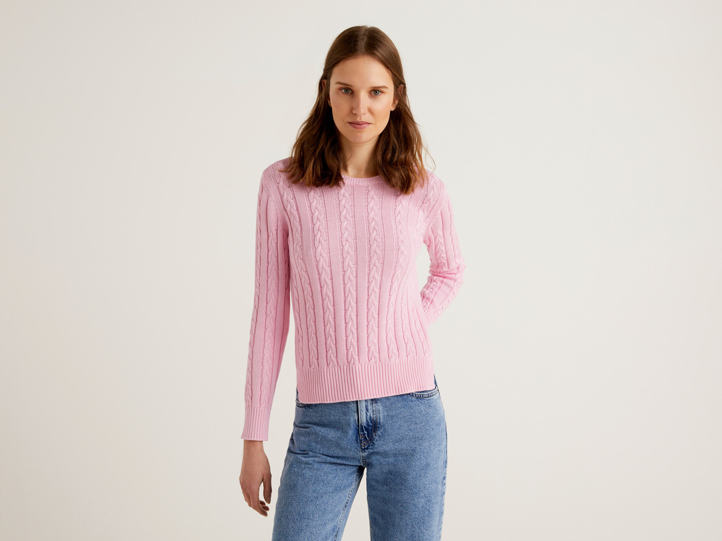 Women's cotton sale cable knit sweaters