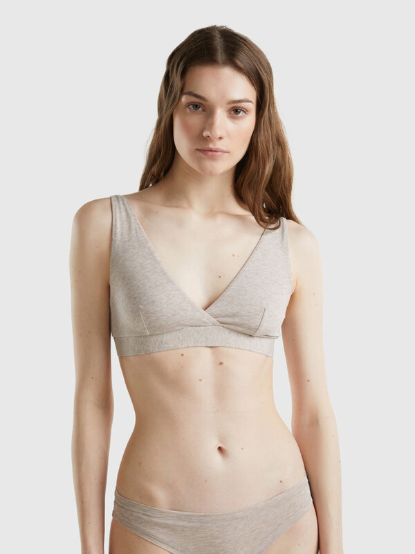 Triangle bra in super stretch organic cotton Women