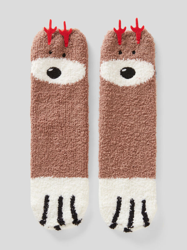 Reindeer Christmas socks Women
