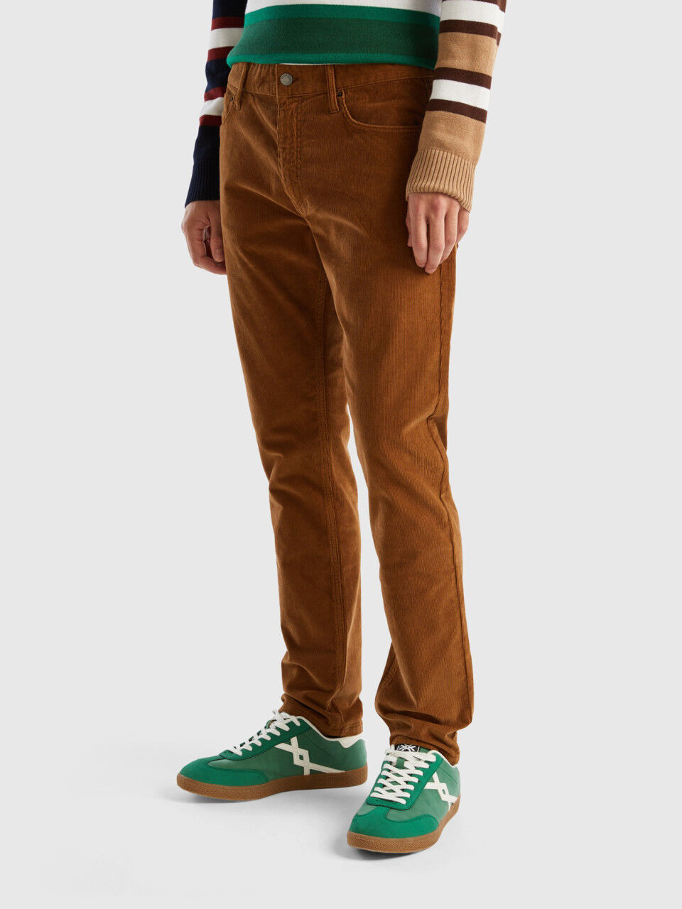 Velvet trousers - Emerald green - Men | H&M HK