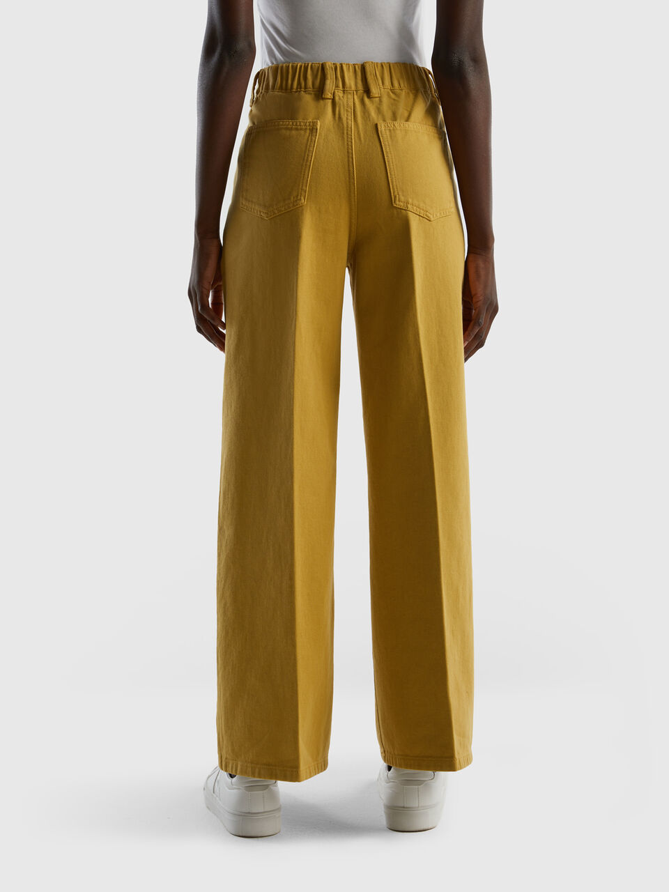 Buy Ochre Yellow Warm Handle Textured Wide Leg Trousers from Next  Netherlands