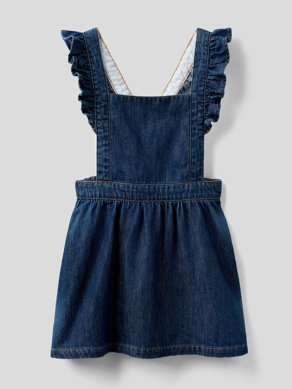 Dungaree skirt with rouches Junior Girl