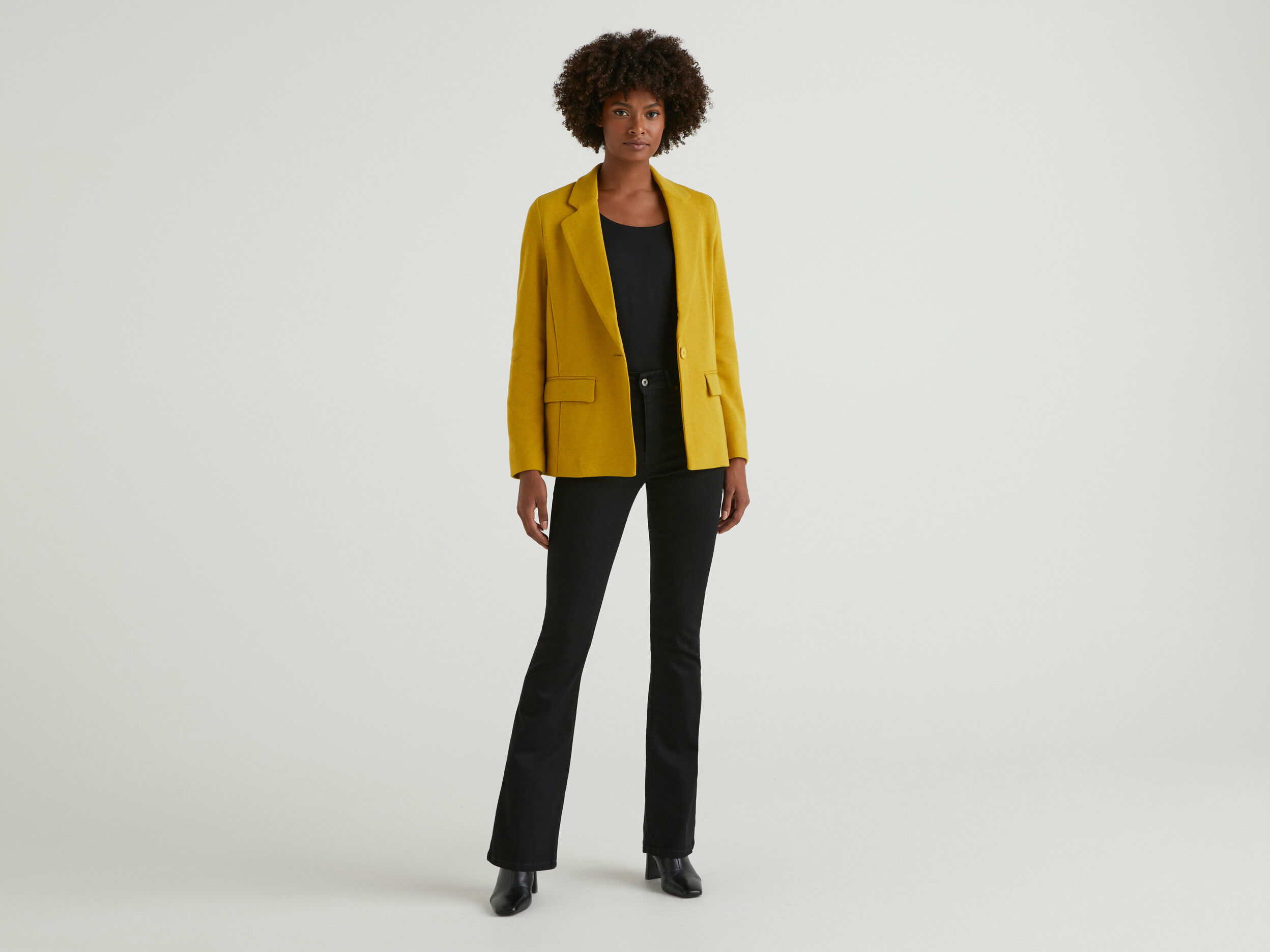 Yellow fitted hotsell blazer