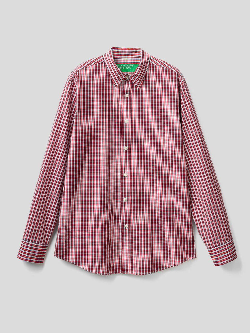 Slim fit shirt in yard dyed cotton image number 1