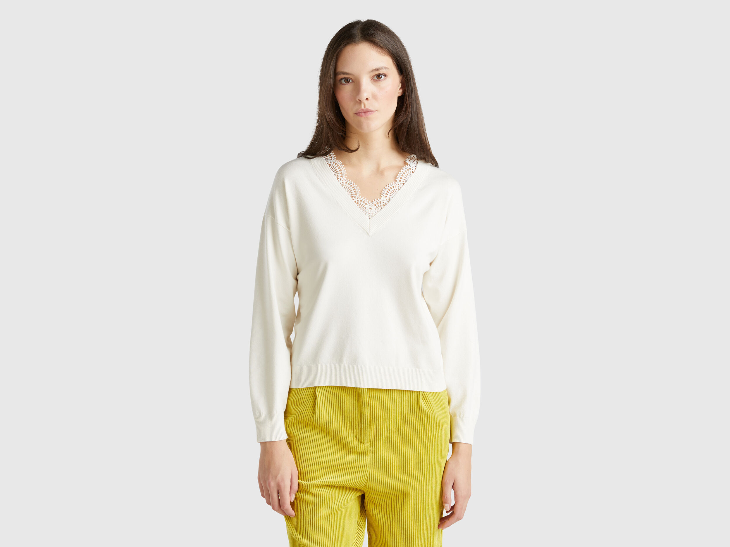 White flowy sweater new arrivals