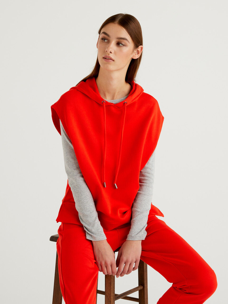 Benetton hoodie women's clearance