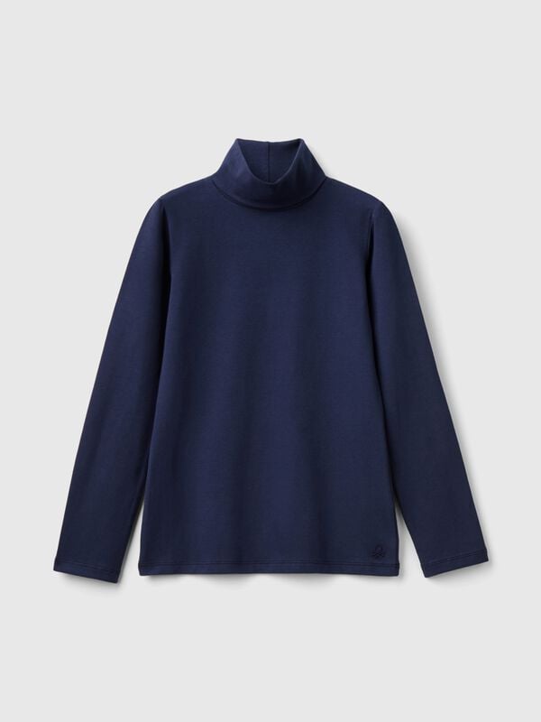 Stretch t-shirt with high neck Junior Girl