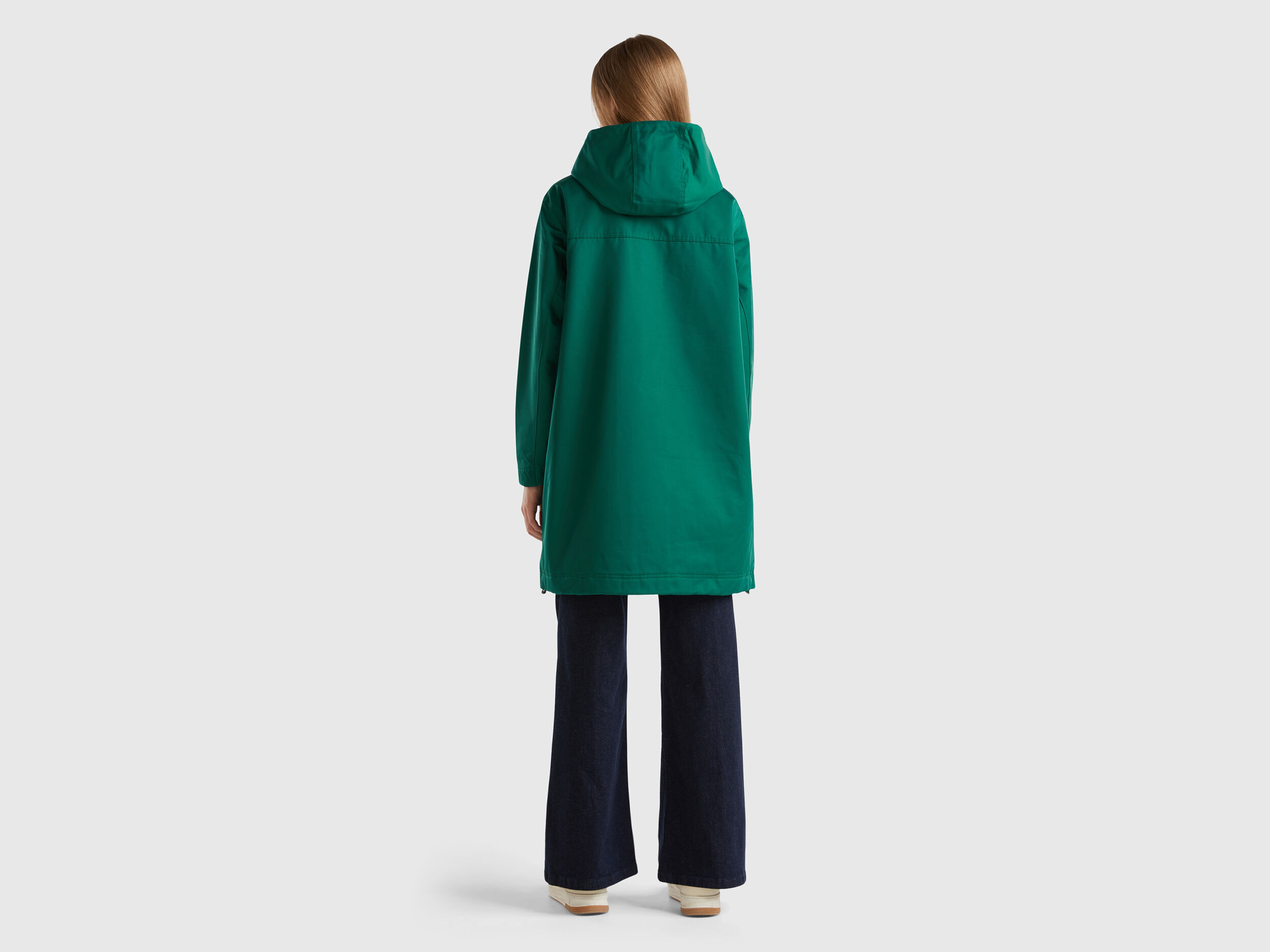 Nylon rainproof jacket Dark Green Benetton