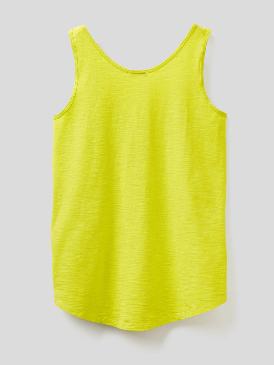 100% cotton tank top with rounded bottom image number null