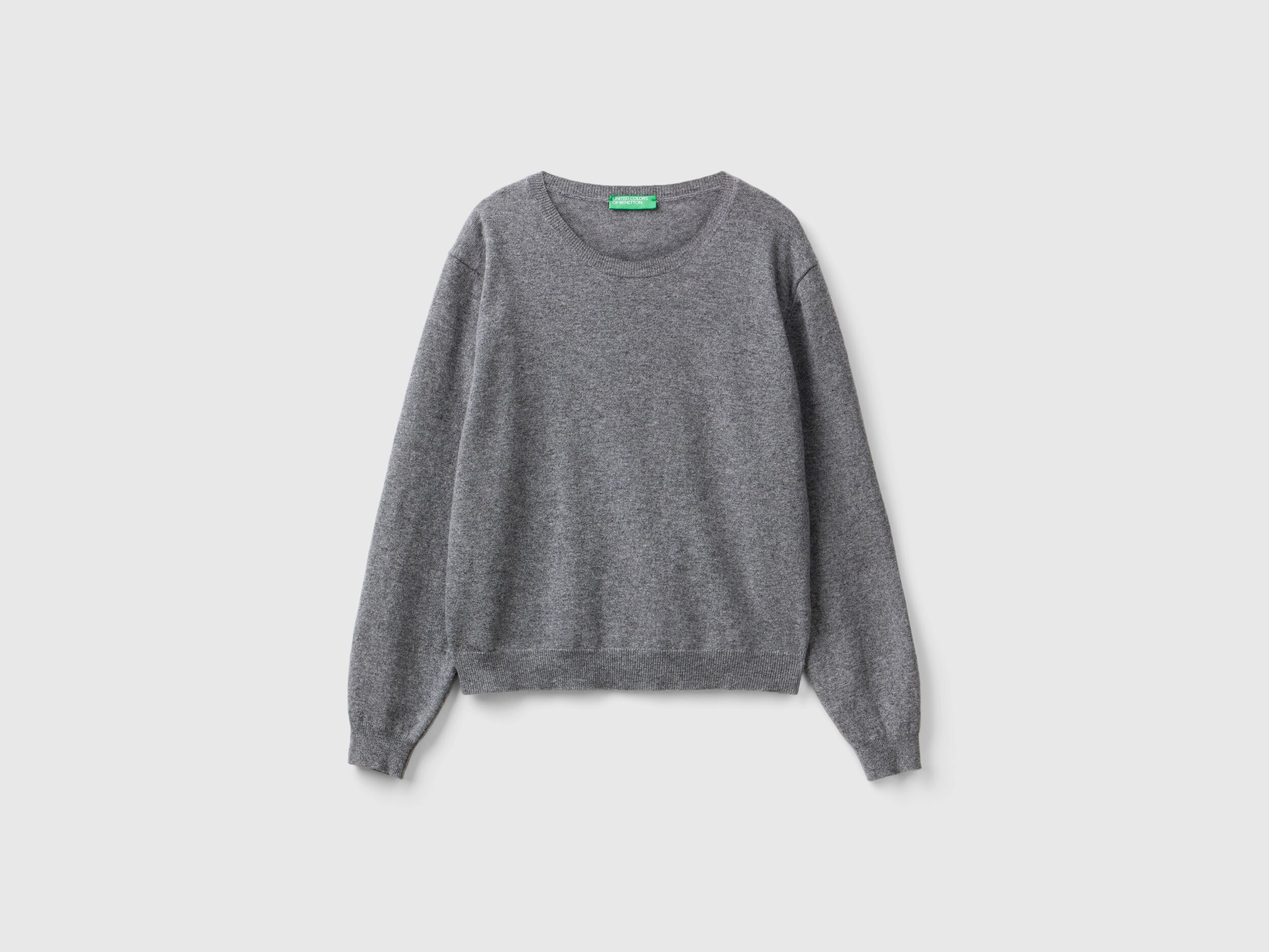 クリスマス特集2024 wool Merino pure fit Relaxed sweater Benetton | Gray - 長袖セーター