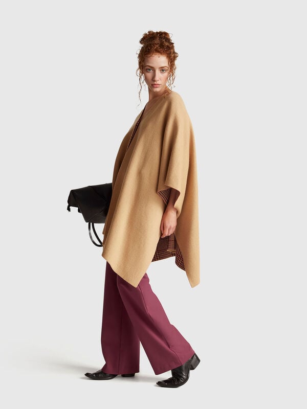 Capa reversible de mezcla de cachemira Capa reversible de mezcla de cachemira Mujer
