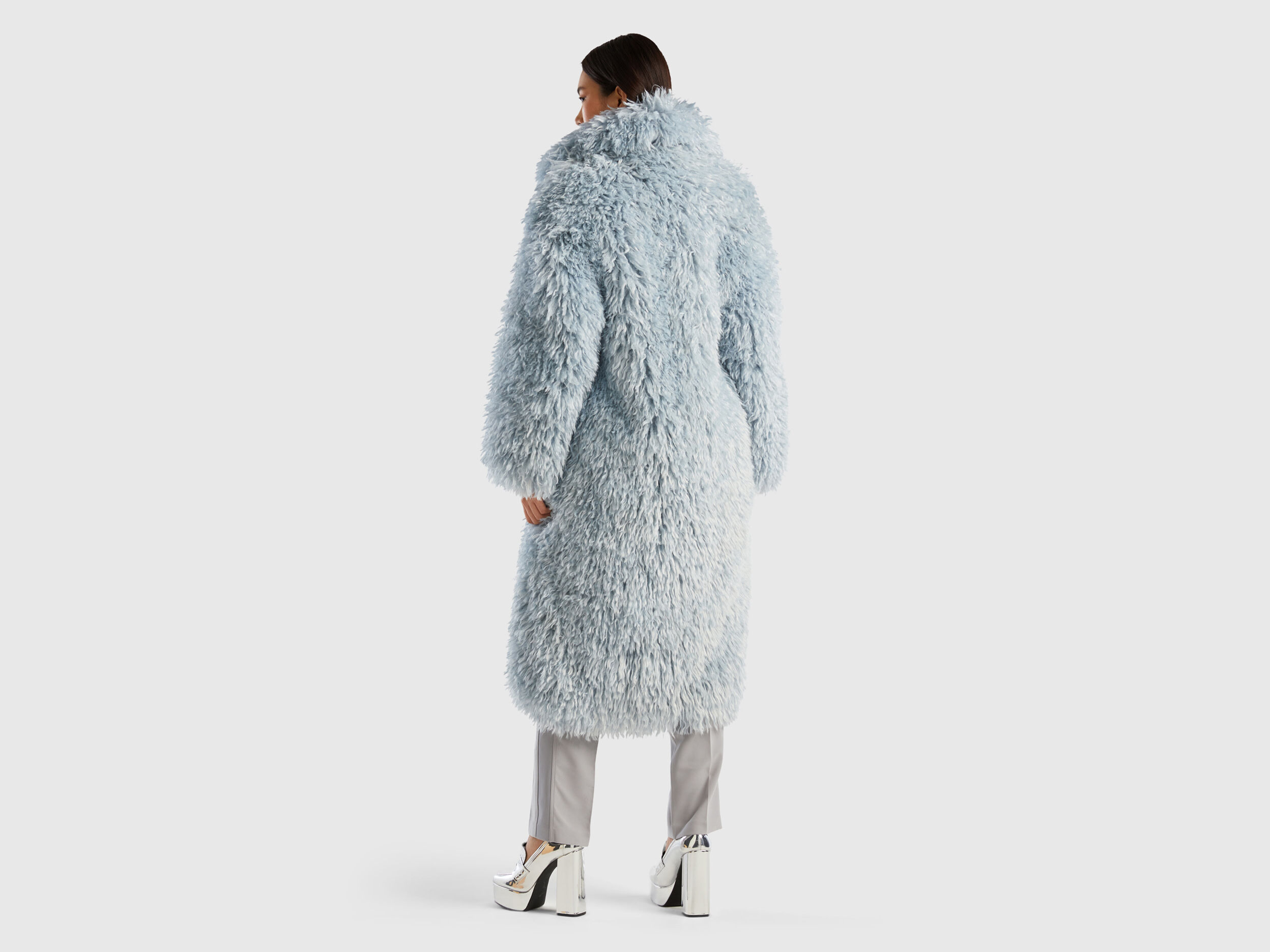 Benetton faux outlet fur coat
