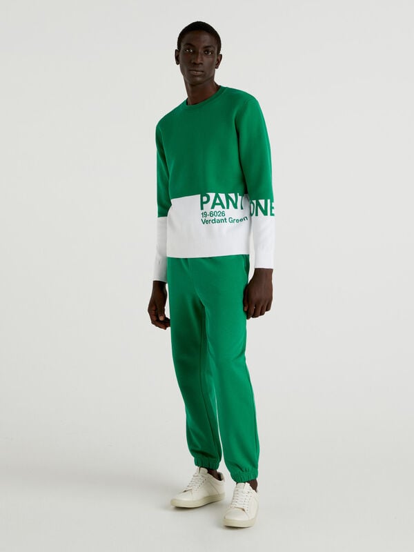 BenettonxPantone™ green color block sweater Men