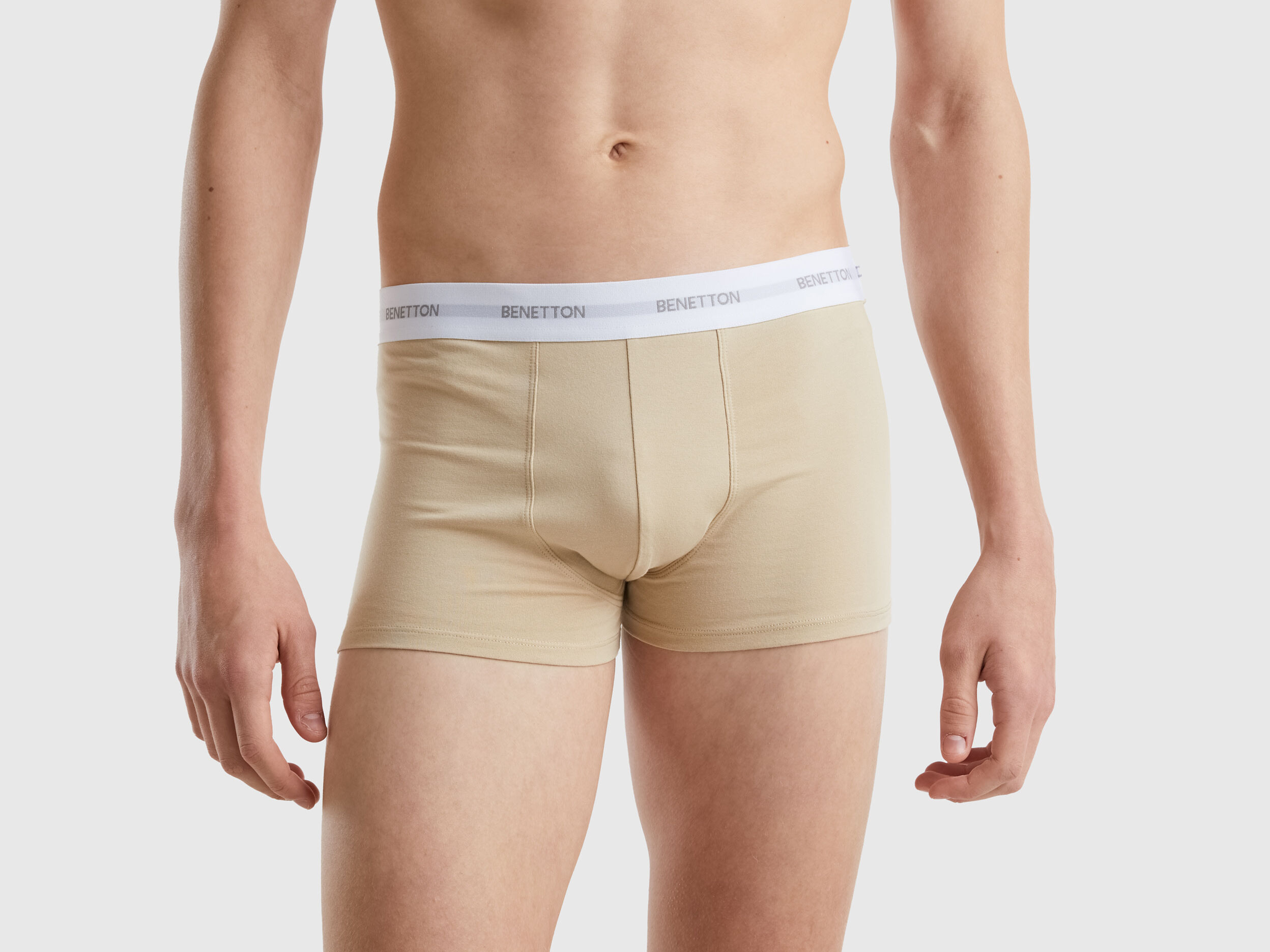 Beige boxers in stretch organic cotton Beige Benetton