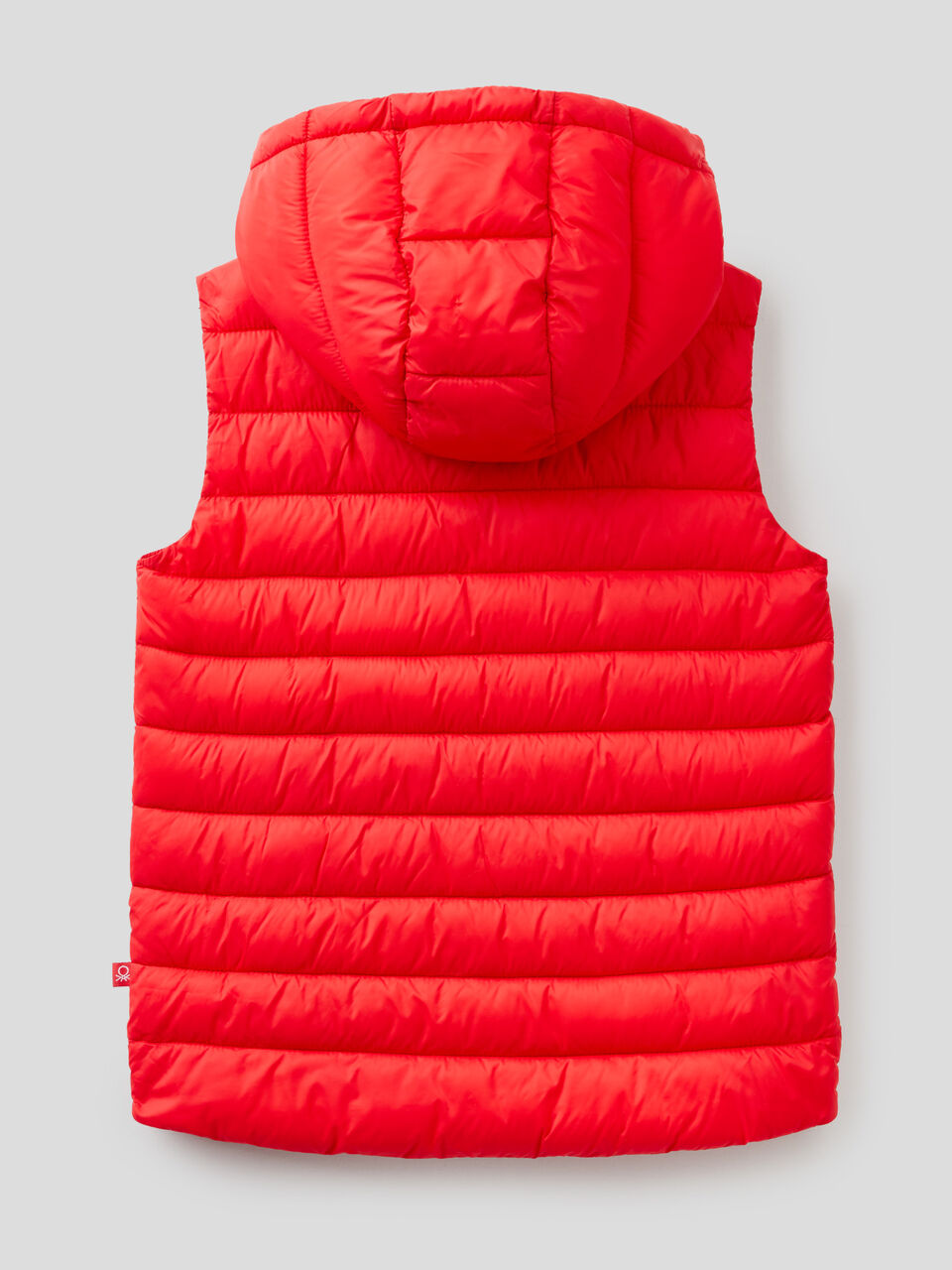 Sleeveless jacket with hood - Red