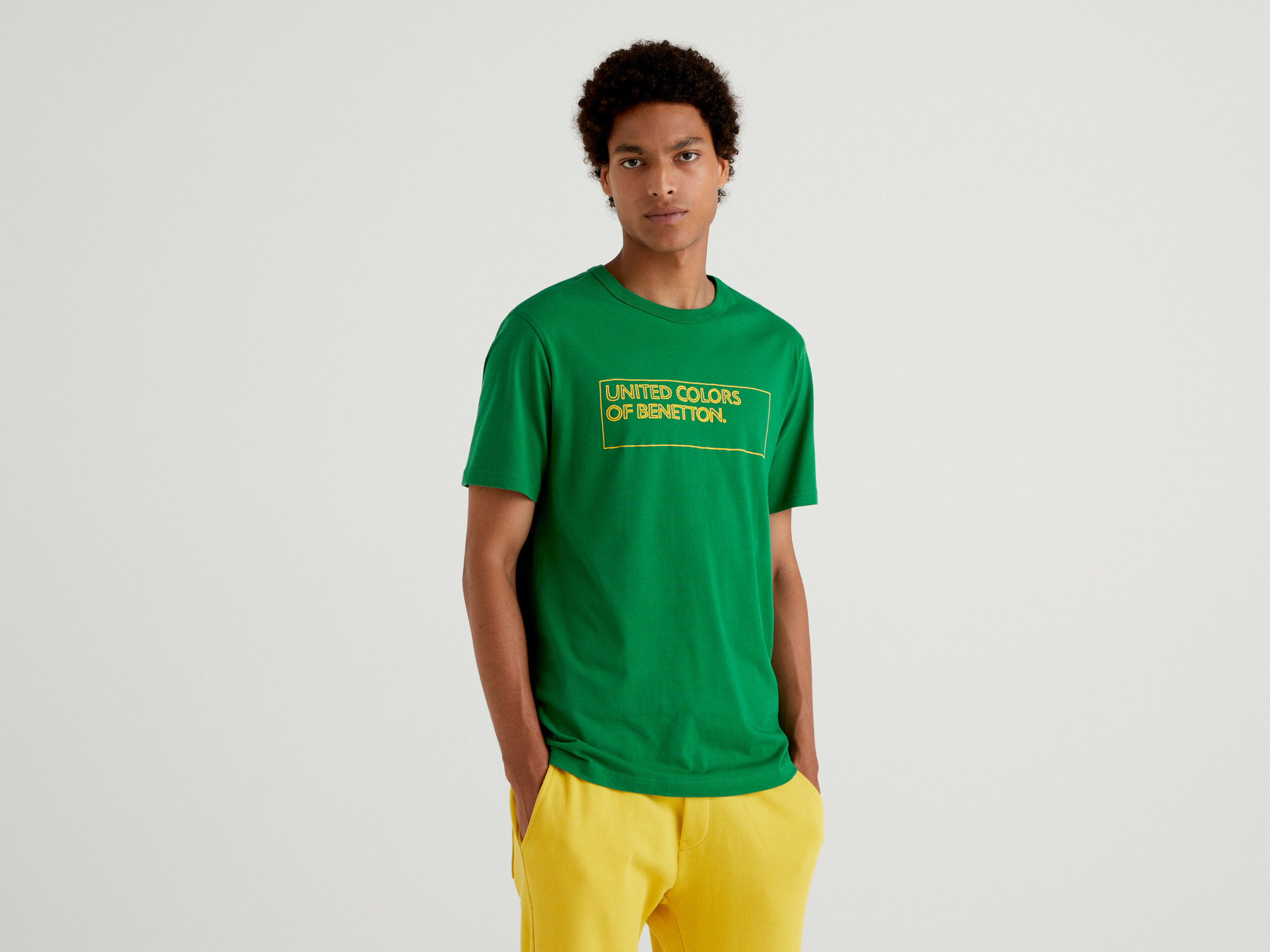 Benetton green t shirt top